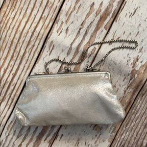 Kenneth Cole Reaction Metallic Silver Clutch
